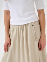 Kaffe Grey KAsonja Zip Pocket Maxi Skirt - Image 4 of 6