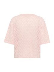 Kaffe Pink KAlourine V-Neck Jumper - Image 6 of 6