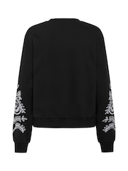 Kaffe KAvivian Long Sleeve Black Jumper - Image 6 of 6