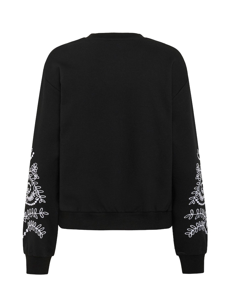 Kaffe KAvivian Long Sleeve Black Jumper - Image 6 of 6