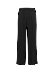 Kaffe KAtessa Loose Fit Side Strip Black Trousers - Image 5 of 6