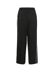 Kaffe KAtessa Loose Fit Side Strip Black Trousers - Image 6 of 6