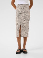 Kaffe Natural KAlisa Midi Skirt - Image 1 of 4