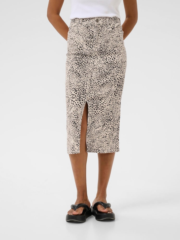 Kaffe Natural KAlisa Midi Skirt - Image 1 of 4 Kaffe Natural KAlisa Midi Skirt - Image 1 of 4