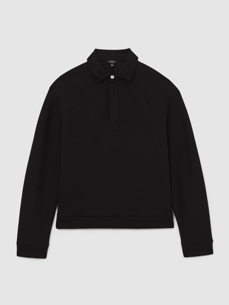 Reiss Black Costello Polo Shirt - Image 2 of 6 Reiss Black Costello Polo Shirt - Image 2 of 6