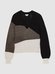 Reiss Black/White/Metallic Harley Jumper - Image 2 of 7