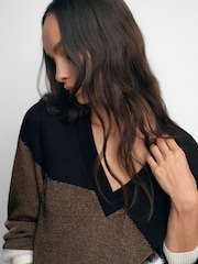 Reiss Black/White/Metallic Harley Jumper - Image 4 of 7