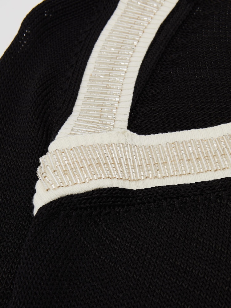 Reiss Black/White Aubrey Jumper - Image 6 of 6