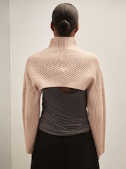 Reiss Blush Pink Rose Reiss | Royal Ballet Cropped Jumper - Image 6 of 7