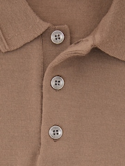 Reiss Camel Brown Trafford Polo Shirt - Image 5 of 5