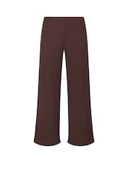PixieGirl Petite Brown Textured Wide Leg Trousers - Image 5 of 5