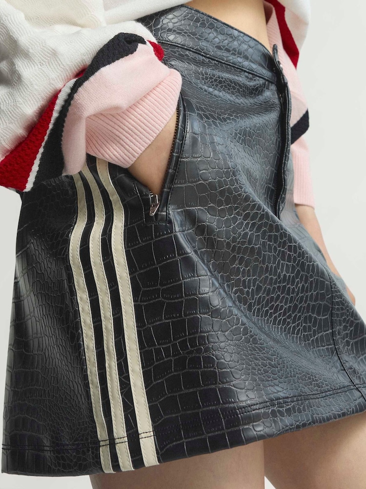 Buy adidas originals Pink Faux Leather Snake Print Skirt from Next USA