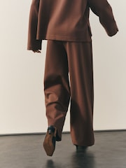 Nothing Ordinary Chocolate Brown Luxe Wide Leg PT-Trousers - Image 2 of 4
