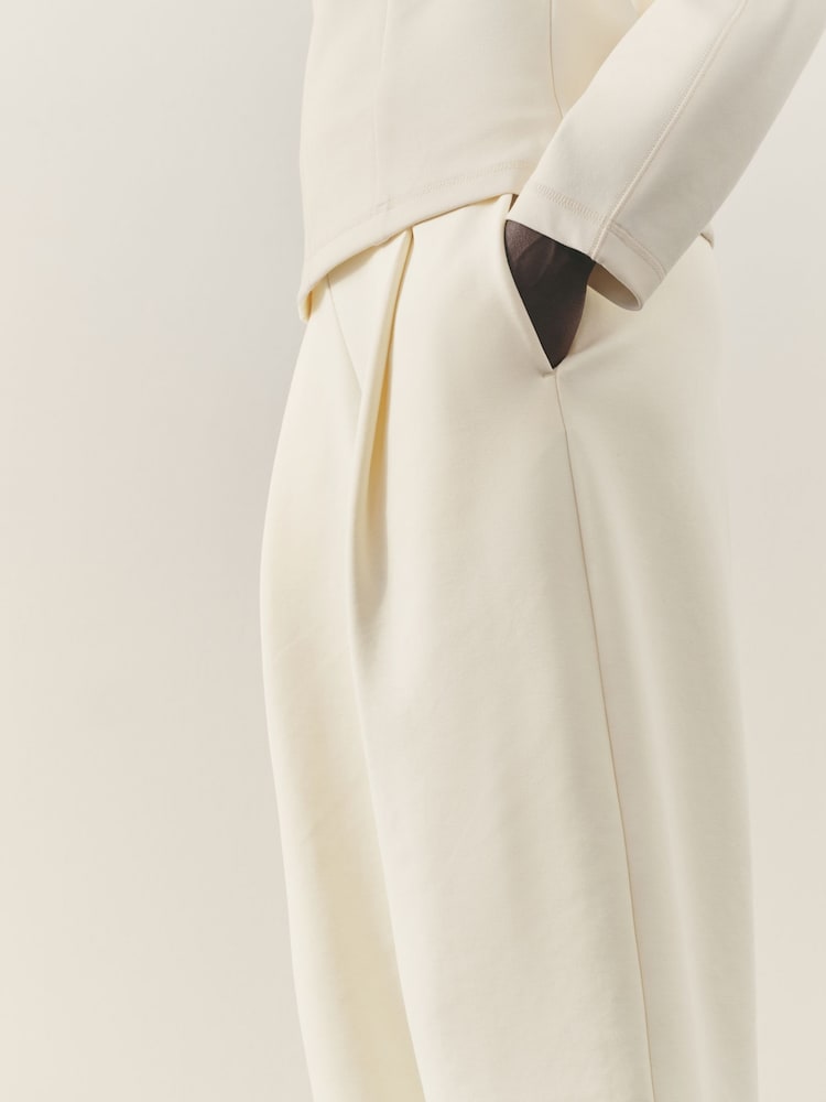 Nothing Ordinary Cream Luxe Barrel Leg Sweat Joggers - Image 5 of 5
