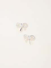 FatFace Silver Tone Bow Stud Earrings - Image 1 of 2