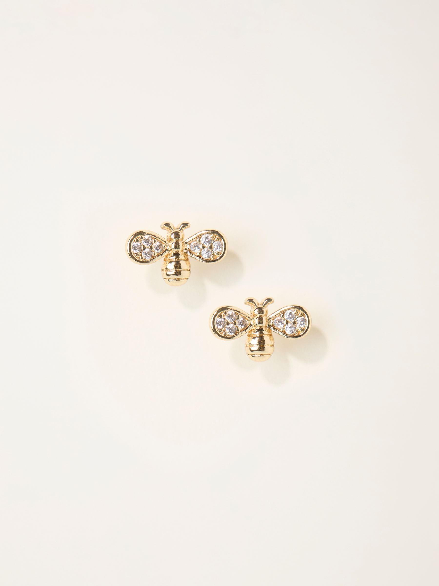 Fat Face Women - Earrings - Bee Stud Earrings - Gold