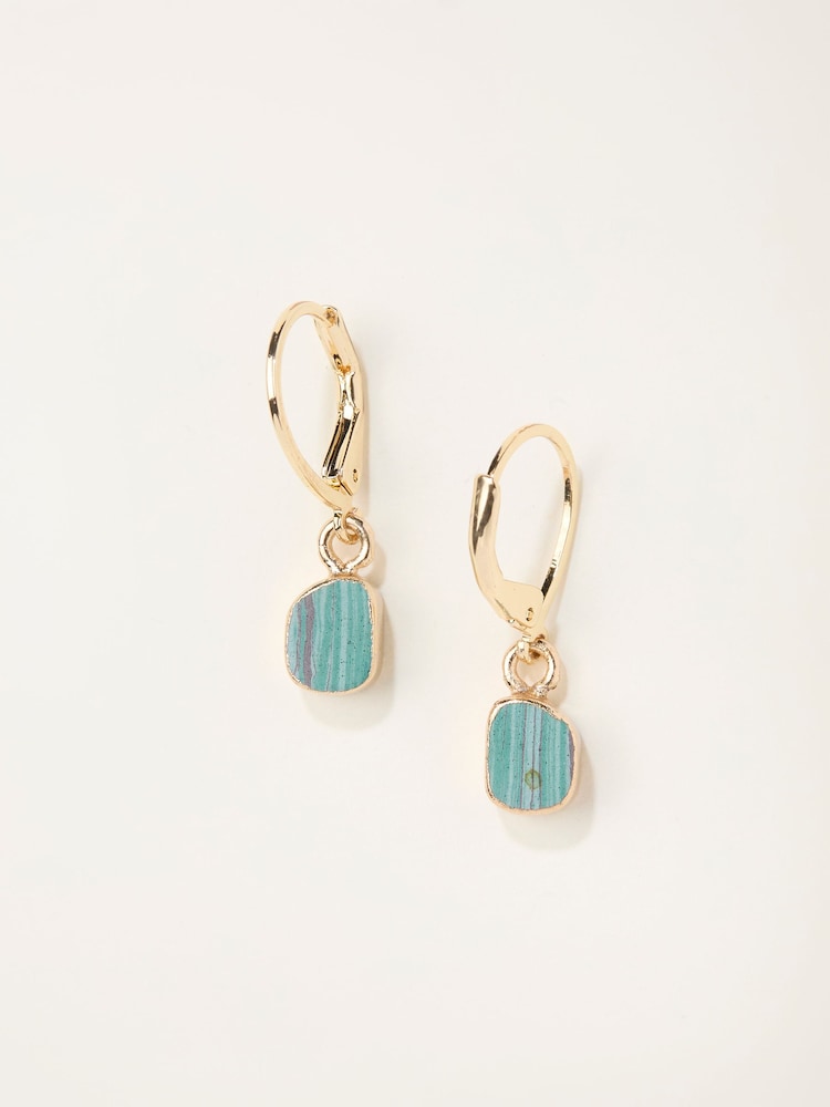FatFace Green Drop Earrings - Image 1 of 2