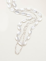 FatFace Silver Tone Layered Leaf Necklace - Image 4 of 4