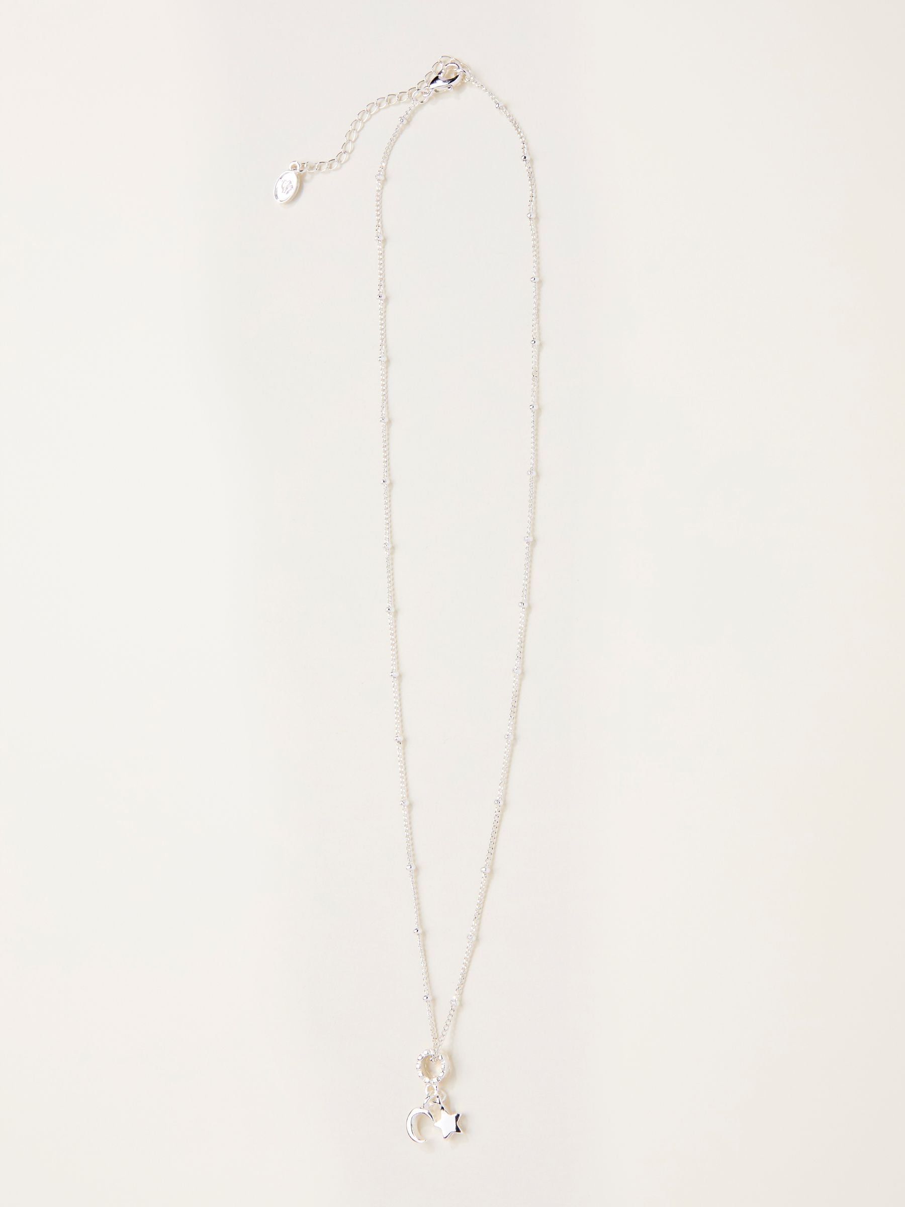 Fat Face Women's Necklace - Silver - Star and Moon