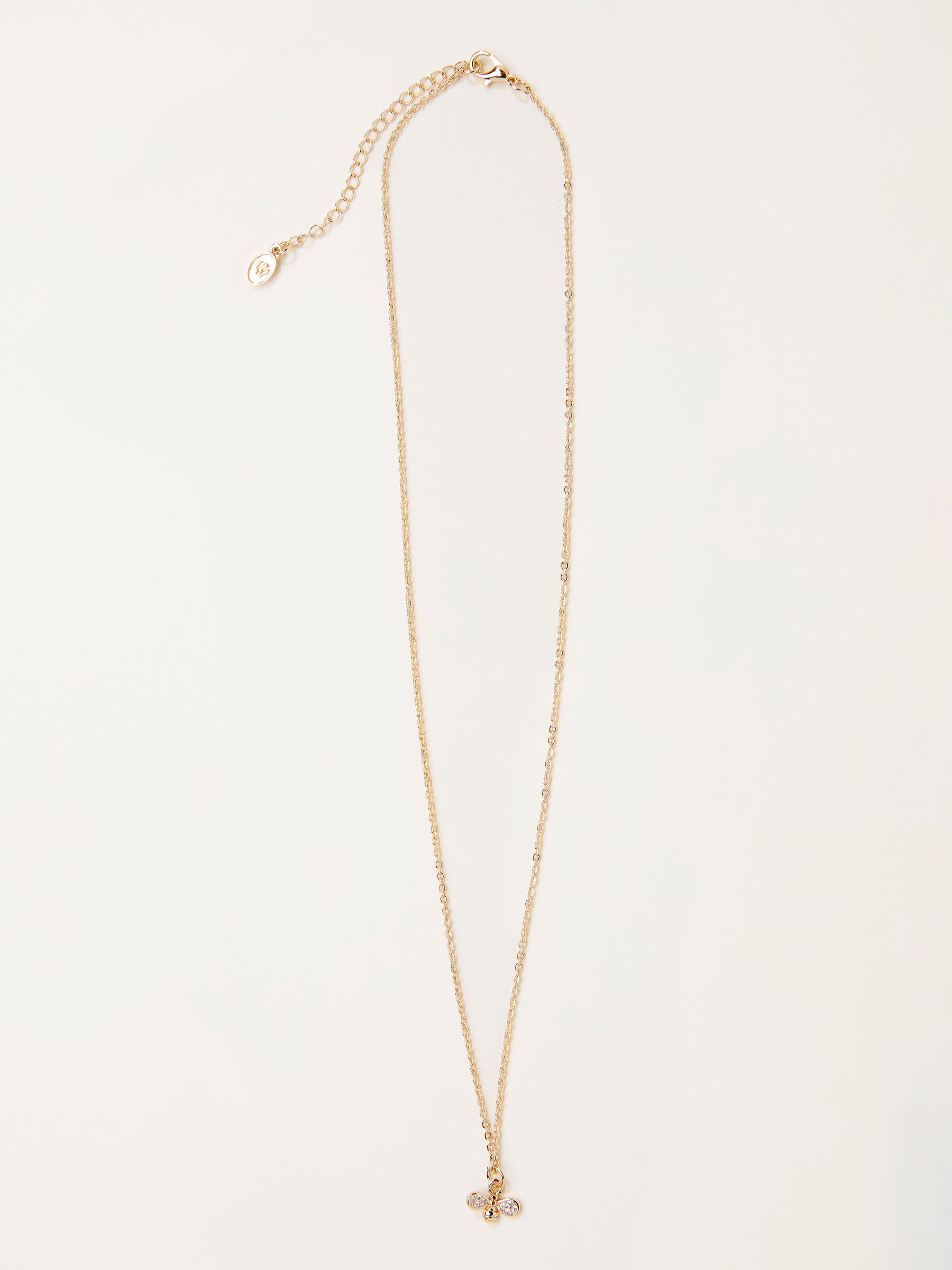 Fat Face Gold Tone Bee Necklace