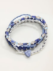 FatFace Blue Multi Stretch Bracelets - Image 1 of 2