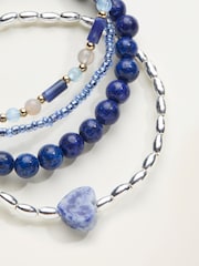 FatFace Blue Multi Stretch Bracelets - Image 2 of 2