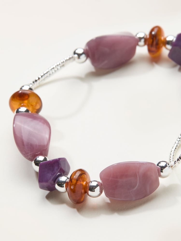 سوار FatFace قابل للتمدد المرصع بالخرز - صورة 2 من 2 سوار FatFace قابل للتمدد المرصع بالخرز - صورة 2 من 2