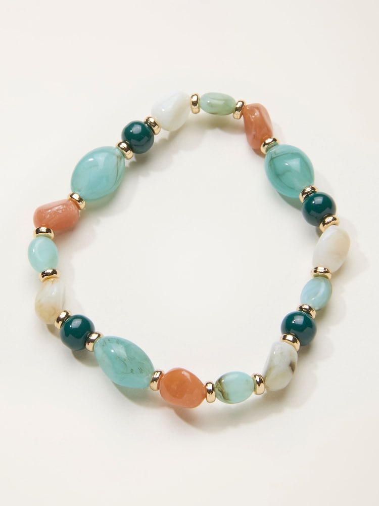 سوار FatFace قابل للتمدد المرصع بالخرز - صورة 1 من 2 سوار FatFace قابل للتمدد المرصع بالخرز - صورة 1 من 2