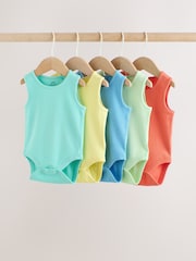 Multi Vest Baby Bodysuits 5 Pack - Image 1 of 13