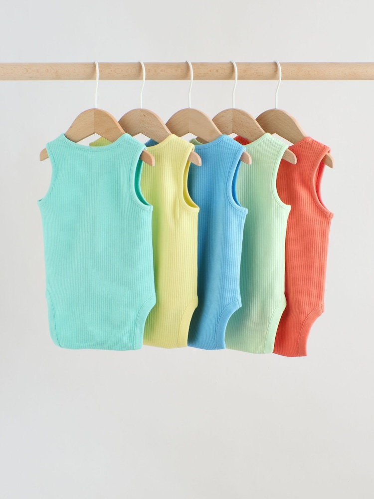 Multi Vest Baby Bodysuits 5 Pack - Image 2 of 13 Multi Vest Baby Bodysuits 5 Pack - Image 2 of 13