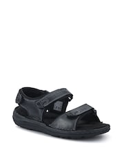 Pavers Black Mens Adjustable Sandals - Image 3 of 5