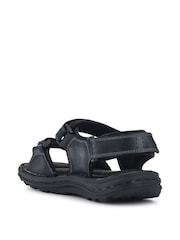 Pavers Black Mens Adjustable Sandals - Image 4 of 5