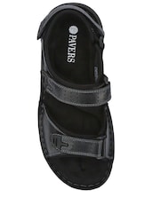 Pavers Black Mens Adjustable Sandals - Image 5 of 5