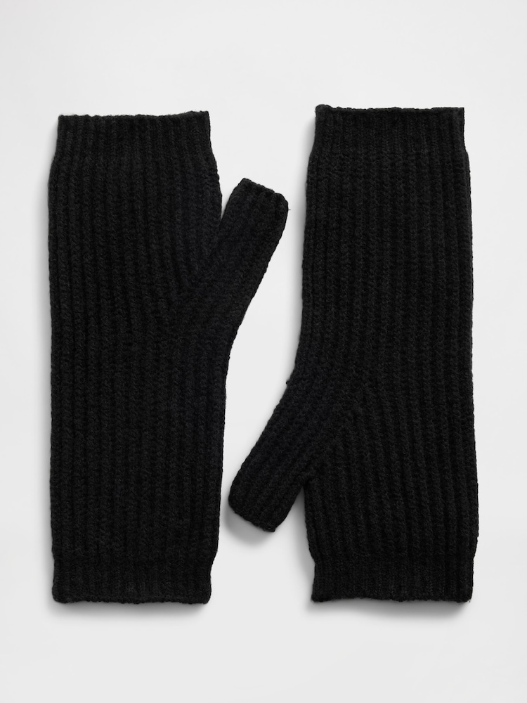 Gap Black CashSoft Fingerless Mitten Gloves - Image 1 of 1 Gap Black CashSoft Fingerless Mitten Gloves - Image 1 of 1
