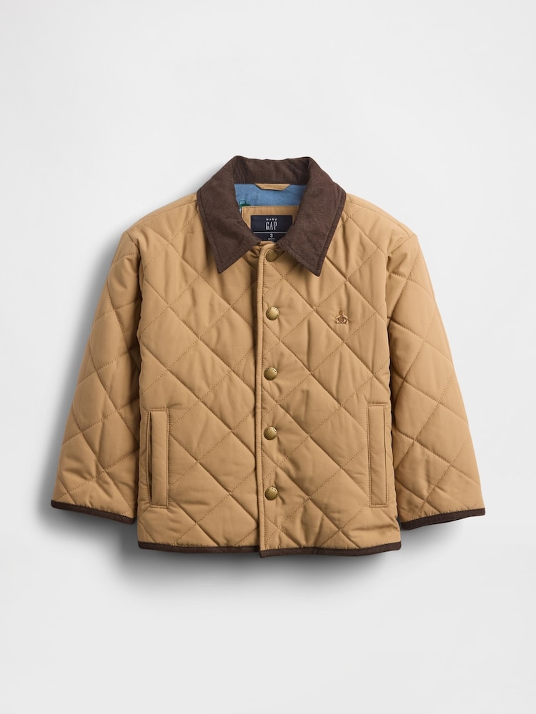 Gap Brown Lightweight Quilted Field Jacket (6mths-5yrs) - Image 1 of 2