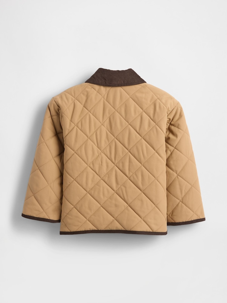 Gap Brown Lightweight Quilted Field Jacket (6mths-5yrs) - Image 2 of 2