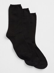 Gap Black Basic Crew Socks 3-Pack - Image 1 of 1