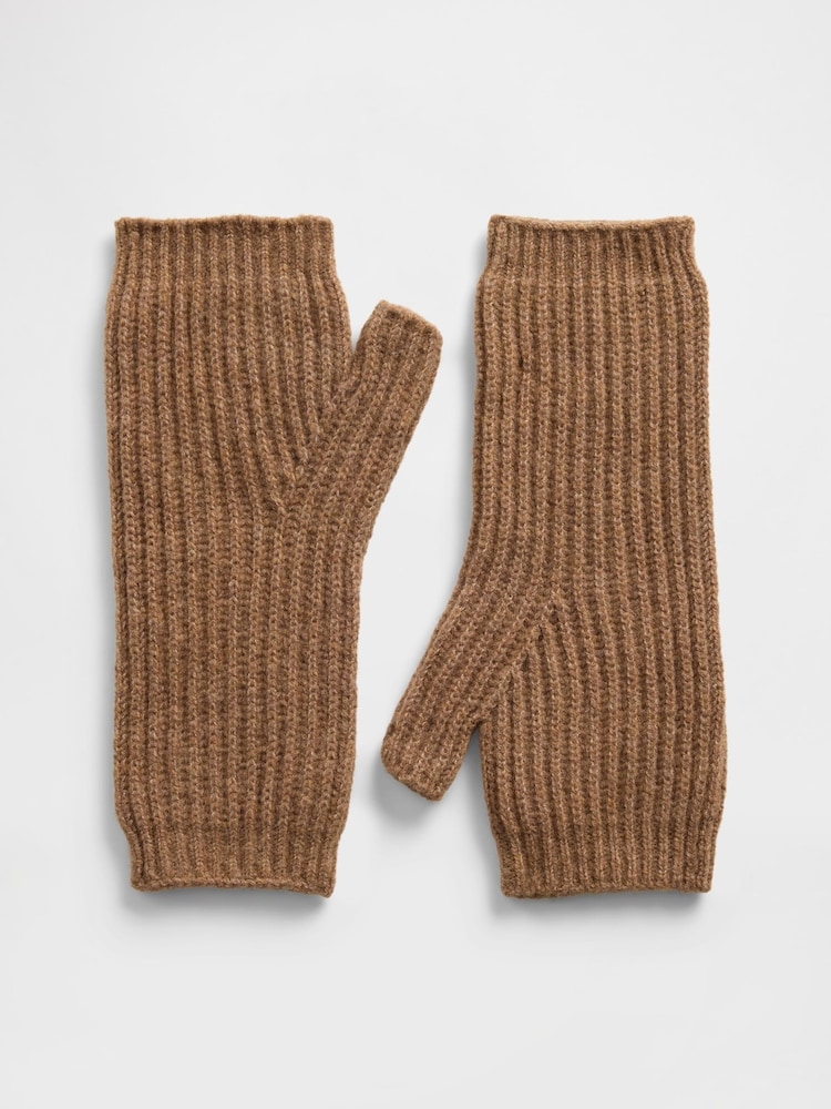 Gap Brown CashSoft Fingerless Mitten Gloves - Image 1 of 1 Gap Brown CashSoft Fingerless Mitten Gloves - Image 1 of 1
