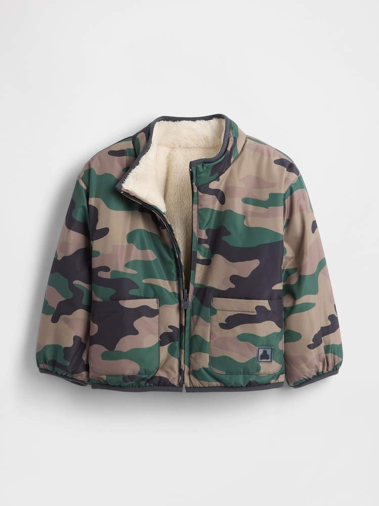 Gap Cream Lightweight Sherpa Reversible Jacket (6mths-5yrs) - Image 2 of 3