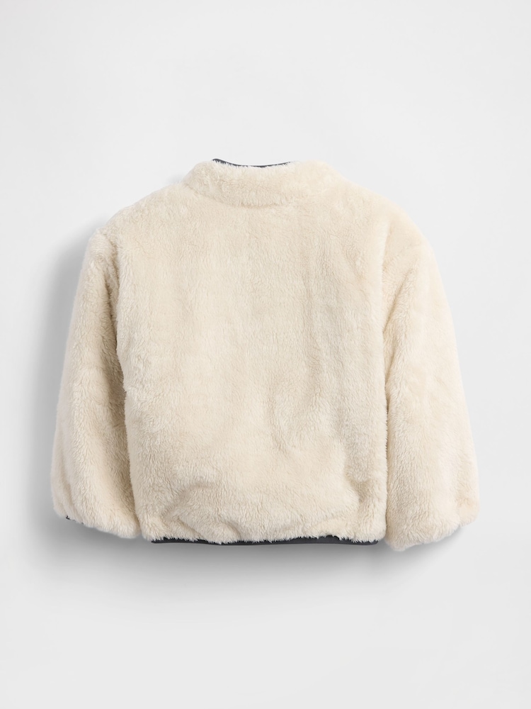 Gap Cream Lightweight Sherpa Reversible Jacket (6mths-5yrs) - Image 3 of 3