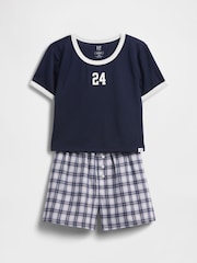 Gap Blue Recycled Pyjama Short Set (6-13yrs) (6-13yrs) - Image 1 of 3