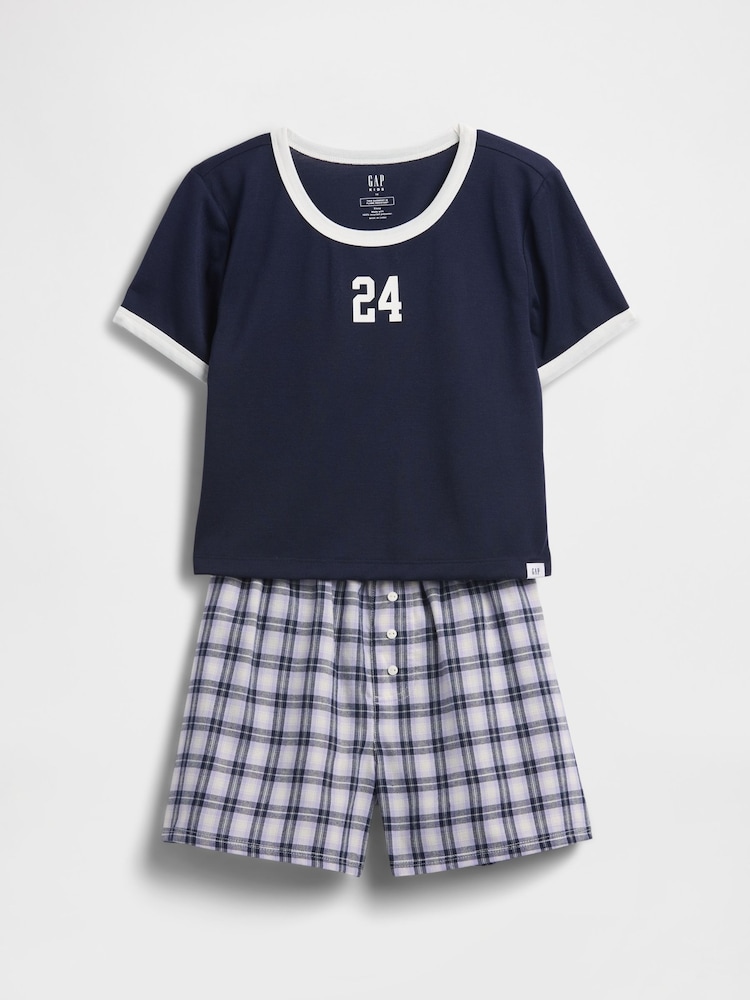 Gap Blue Recycled Pyjama Short Set (6-13yrs) (6-13yrs) - Image 1 of 3