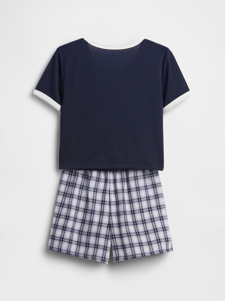Gap Blue Recycled Pyjama Short Set (6-13yrs) (6-13yrs) - Image 2 of 3