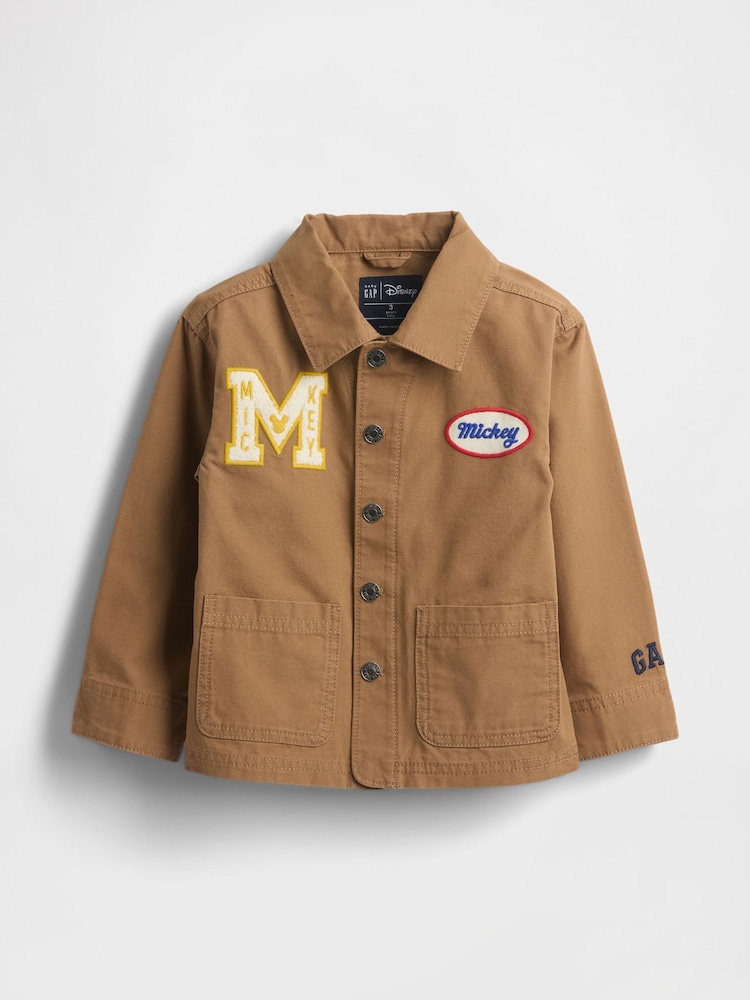 Gap Disney Mickey Mouse Canvas Chore Jacket (6mths-5yrs) (6mths-5yrs) - Imagen 1 de 2
