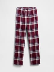 Gap Burgandy Red Relaxed Flannel Pyjama Trousers - Image 5 of 5