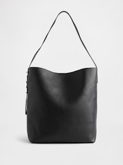 Gap Black Vegan Leather Bucket Tote Bag - Image 1 of 3