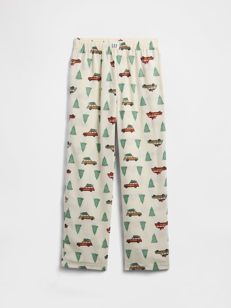 Gap Cream 100% Flannel Pyjamas Trousers (4-13yrs) (4-13yrs) - Image 1 of 3 Gap Cream 100% Flannel Pyjamas Trousers (4-13yrs) (4-13yrs) - Image 1 of 3