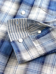 Gap Blue Relaxed Check Shirt (4-13yrs) (4-13yrs) - Image 6 of 6