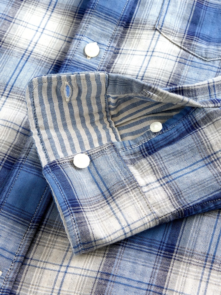 Gap Blue Relaxed Check Shirt (4-13yrs) (4-13yrs) - Image 6 of 6