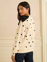 Love & Roses mikina na ramenou s mašlí - Obrázek 4 z 4